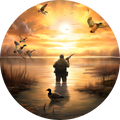 Hunter with Ducks car coasters