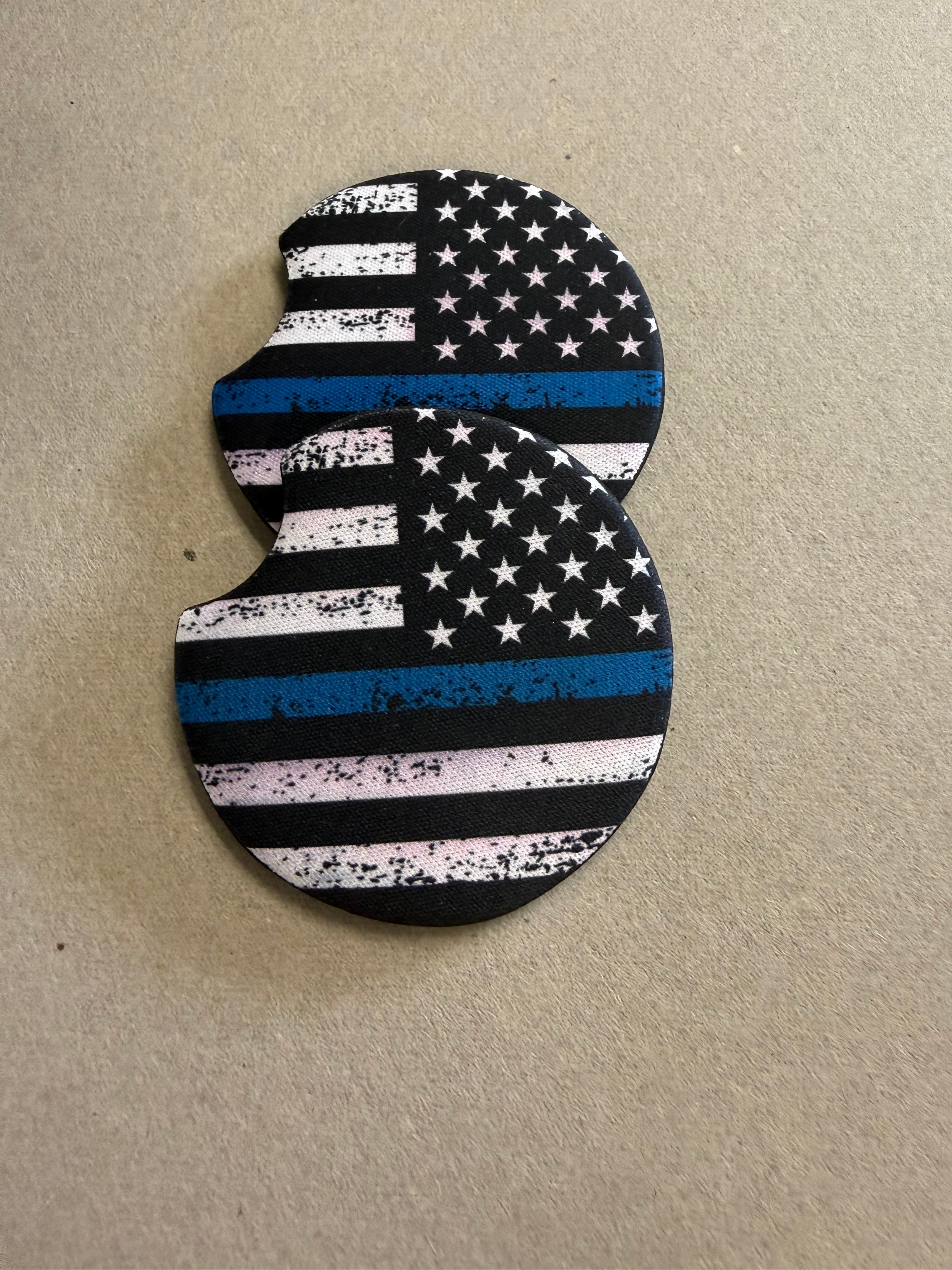 Custom Neoprene Car Coasters – Personalized Car Cup Holder Coasters Set of 2