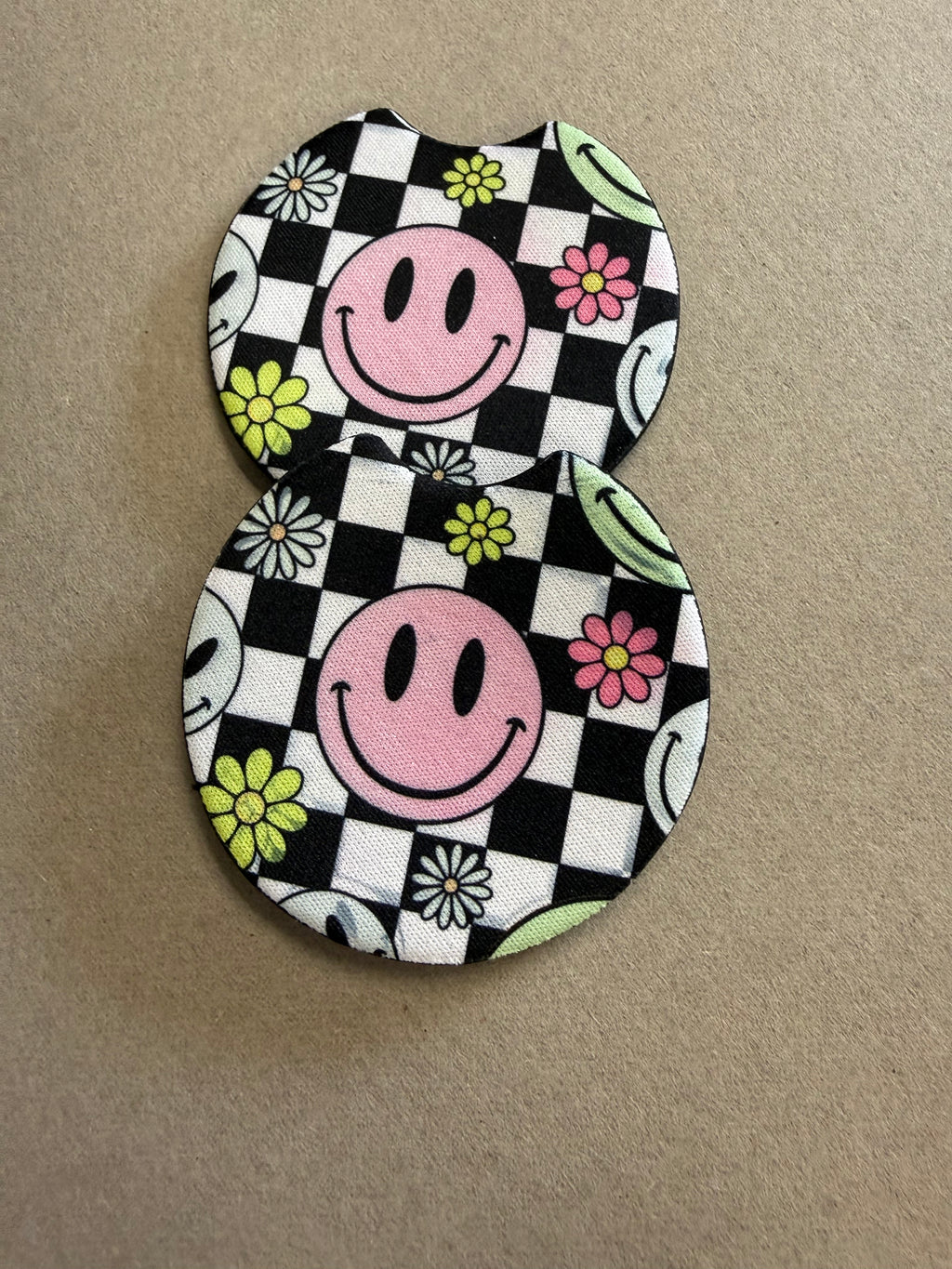 Custom Neoprene Car Coasters – Personalized Car Cup Holder Coasters Set of 2