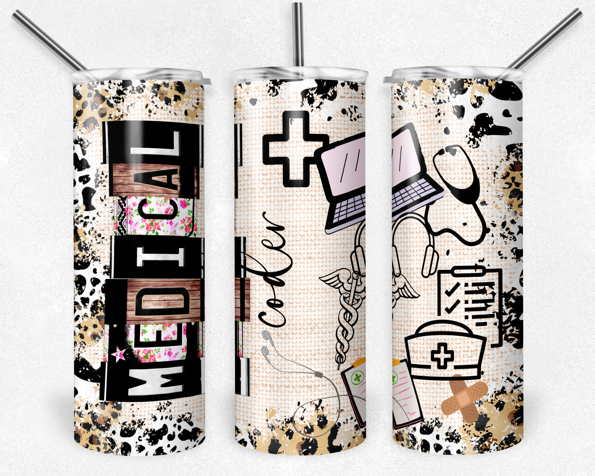 Medical Coder Tumbler - 20 oz Insulated Stainless Steel Skinny Drinkware